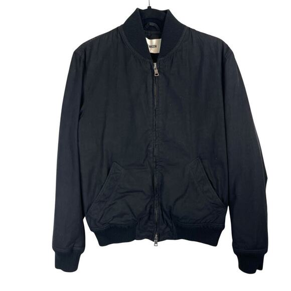 Buck Mason Storm Stopper Classic Weather Resistant Bomber Jacket Black Size XS - Picture 1 of 8